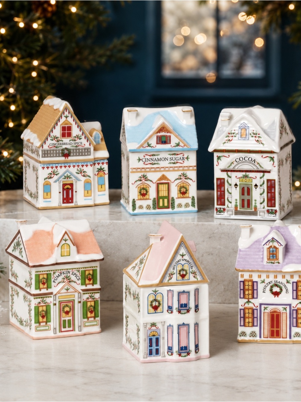 Lenox Spice Village Christmas 6-Piece Spice Jar Set | 2026 | New in Box